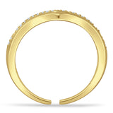 Curved Contour Chevron Ring