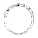 Half Eternity 4mm Cluster Round Cubic Zirconia Bands 925 Sterling Silver Wholesale