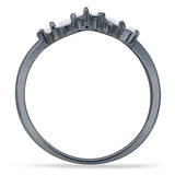 Half Eternity Chevron Ring