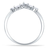 Half Eternity Chevron Ring
