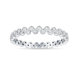 Round CZ Zig Zag Band