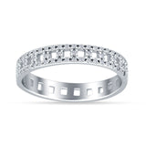 Round CZ Filigree Band