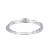 Round CZ Solitaire Ring