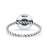 Floral Twisted Rope Ring