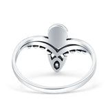 Turquoise Tiara V Ring Oxidized 925 Sterling Silver Wholesale