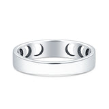 Turquoise Moon Phases Band Ring Oxidized 925 Sterling Silver Wholesale