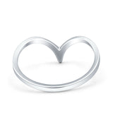 V Midi Band Chevron Ring