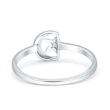 Crescent Moon & Star Ring