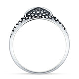 Oxidized Owl Ring