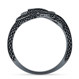Oxidized Snake Ring