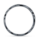 Oxidized Waves Plain Rings