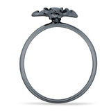 Oxidized Deer Ring