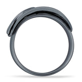 Hammered Spiral Saddle Ring
