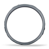 Oxidized Flower Leaf Band Swirl Ring