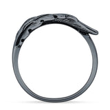 Oxidized Leaf Ring