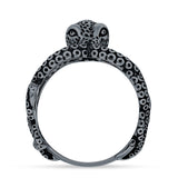 Oxidized Octopus Ring