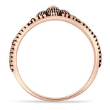 Oxidized Flower Beaded Band