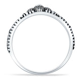 Oxidized Flower Beaded Band