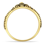 Oxidized Flower Beaded Band