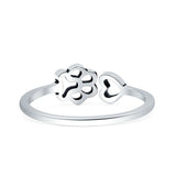 Paw Print Heart Ring