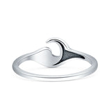 Ocean Wave Moon Ring