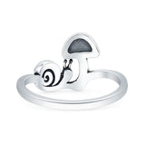 Snail Mushroom Ring Oxidized 925 Sterling Silver Wholesale