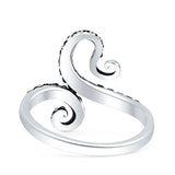 Open Band Octopus Ring