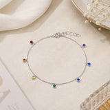 Multicolor CZ Charm Bracelet 