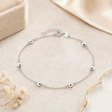 Multi Bead Station Chain Bracelet 