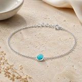 Round Turquoise Adjustable Bracelet 