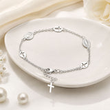 Rosary Cross Bracelet