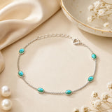 Oval Turquoise Station Bracelet