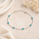 Round Turquoise Station Bracelet