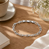 Paperclip Link Chain Bracelet 925 Sterling Silver Wholesale
