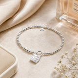 Love Padlock Bead Chain Bracelet 