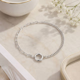 Curb Staple Link Chain Bracelet 