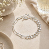 Paperclip Curb Link Bracelet 925 Sterling Silver Wholesale