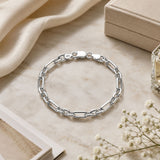 Mixed Paperclip Link Chain Bracelet