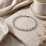Rolo Link Bracelet Adjustable 925 Sterling Silver Wholesale