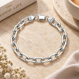 Beveled Long Link Bracelet