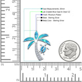 Palm Tree Sea Turtle Pendant