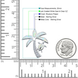 Palm Tree Sea Turtle Pendant