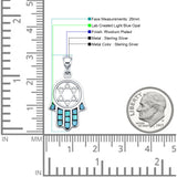 Hamsa Star of David Pendant