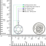 CZ Star of David Pendant