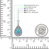 Teardrop Filigree Pendant