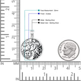 Sun Moon Stars Round Pendant