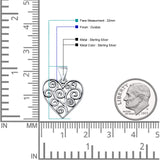 Swirl Heart Pendant