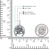 Horses & Horseshoe Pendant