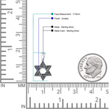 Star of David Pendant Oxidized 925 Sterling Silver Wholesale