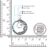  Wicca, Star & Moon Pendant
